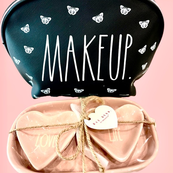 NWP 2 Pc Rae Dunn-Trinket Trays & Makeup Bag - Picture 1 of 8